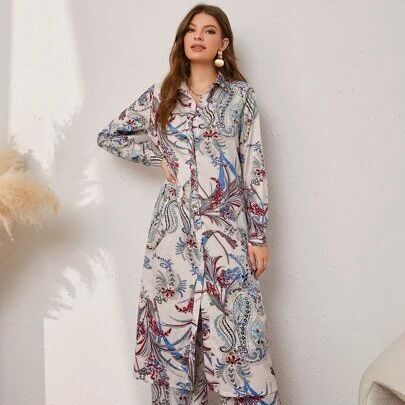 Home satin chic party co ord set