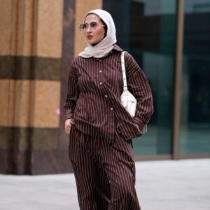 minimal stripes casual print hijab