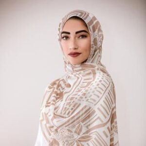 abstract art digital print hijab